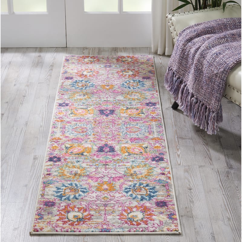 Nourison Passion Boho French Country Floral Area Rug.