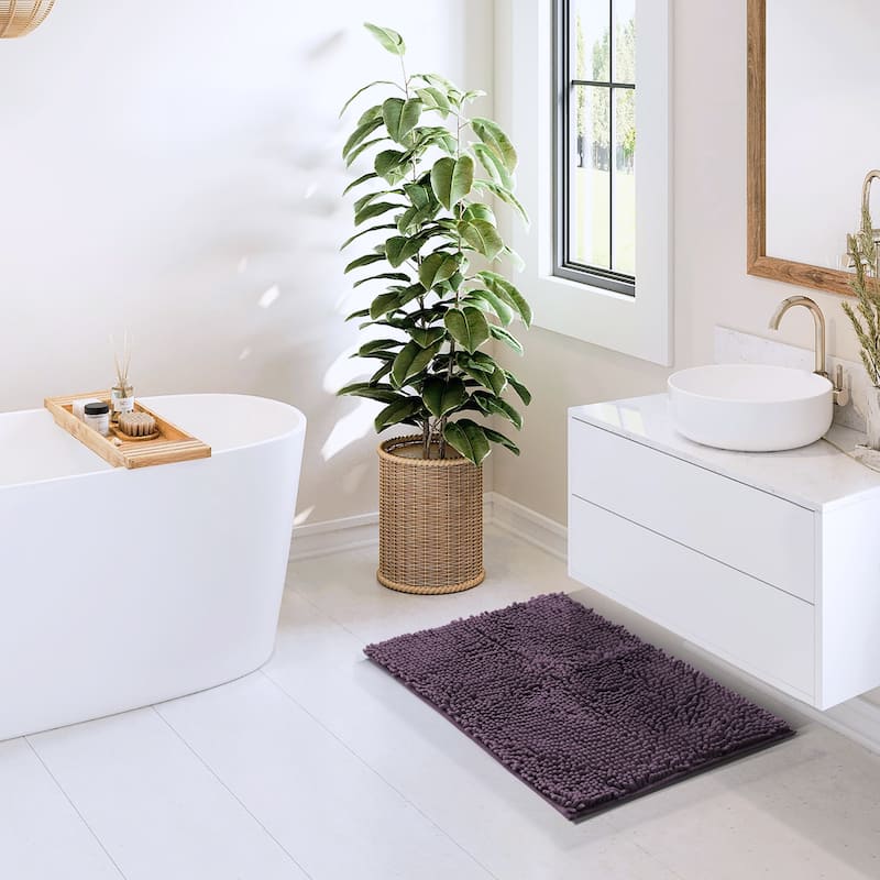 Empyrean Non-Slip Super Plush Chenille Bathroom Rugs