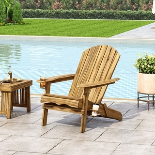 Bellwood Acacia Wood Folding Adirondack Chair by Christopher Knight Home