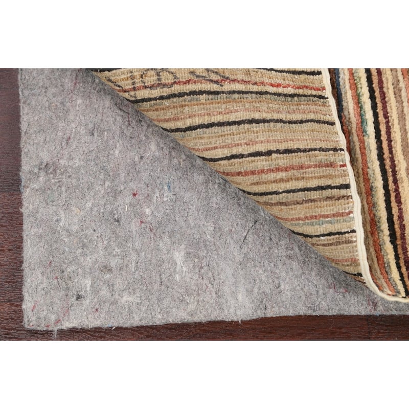Striped Gabbeh Kashkoli Runner Rug Hand-knotted Oriental Wool Carpet - 2'7" x 9'5"