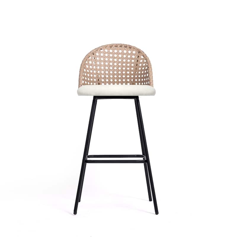 29.52"H Upholstered Bar Stools/ Counter Stools with Metal Leg Set of 4 - Set of 4