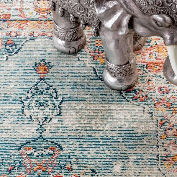 Jonathan Y Cadiz Vintage Medallion Coral Turquoise Area Rug On Sale Overstock 28415820