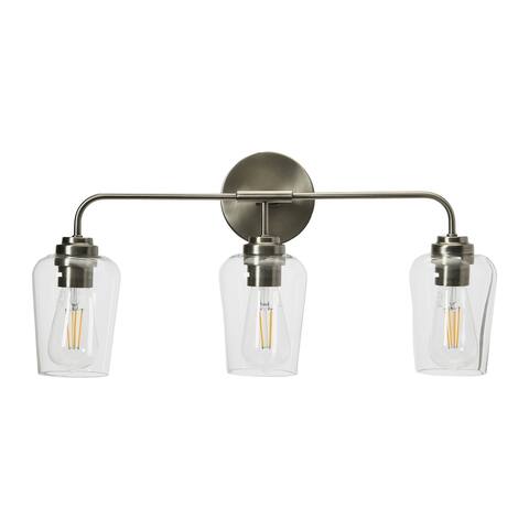 Robert Stevenson Lighting Holden - Metal and Glass 3-Light Vanity Light
