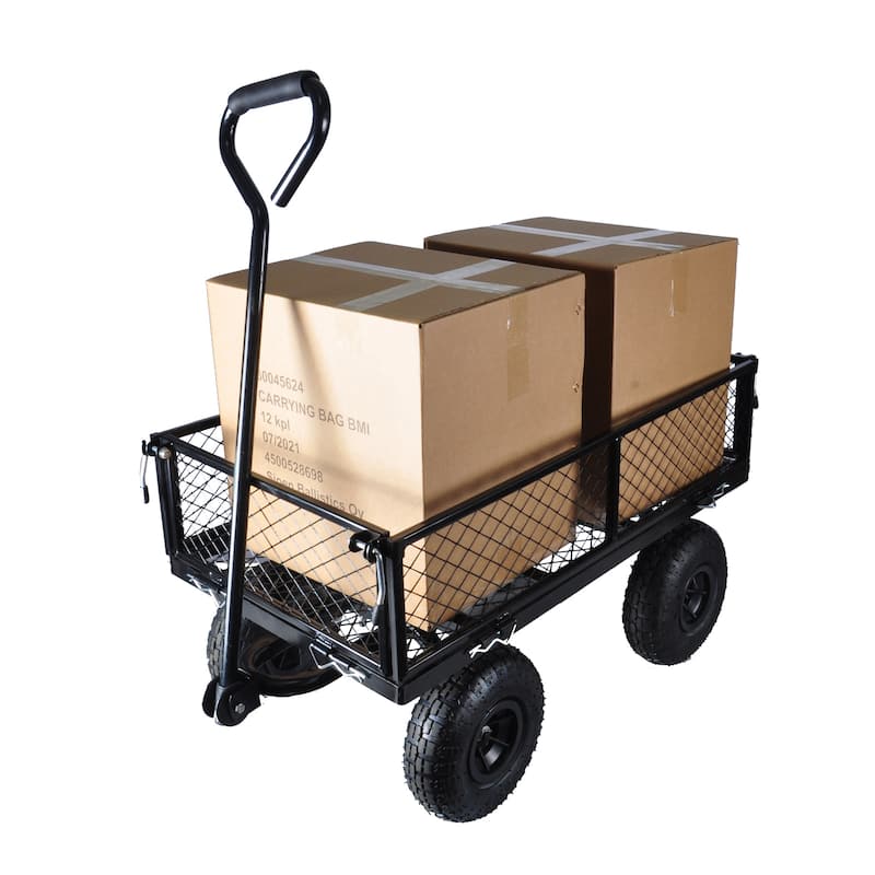 Wagon Cart Garden Cart Trucks for Transport Firewood & Garden Care
