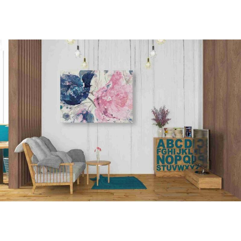 Epic Graffiti 'Fireworks Abstract Navy Blue Flower Crop' by Albena Hristova, Canvas Wall Art