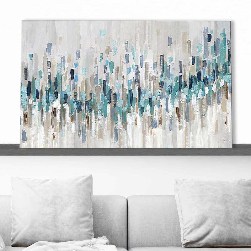"Blue Staccato" Print on Canvas