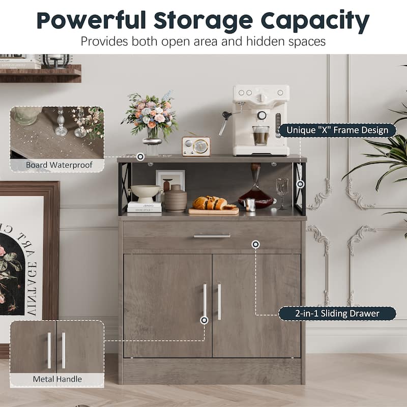 Futzca Sideboard Buffet Cabinet, Kitchen Storage Cabinet