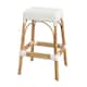 Option Glossy White/ Natural Rattan Frame
