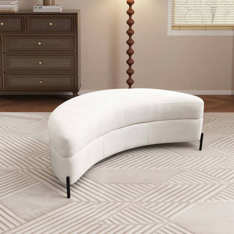 59.8''W Oversized Sofa Chair Set, Round Accent Barrel Chair With 5 Pillows and 1 Storage Ottoman