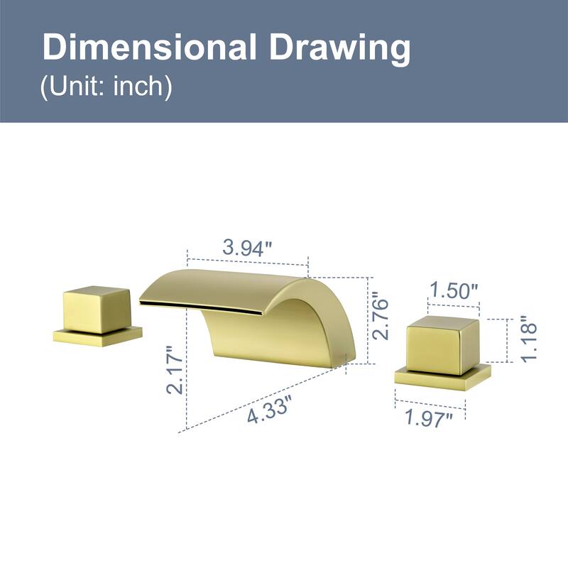 Topcraft 3 Colors 2-Handle Widespread Bathroom Sink Faucet
