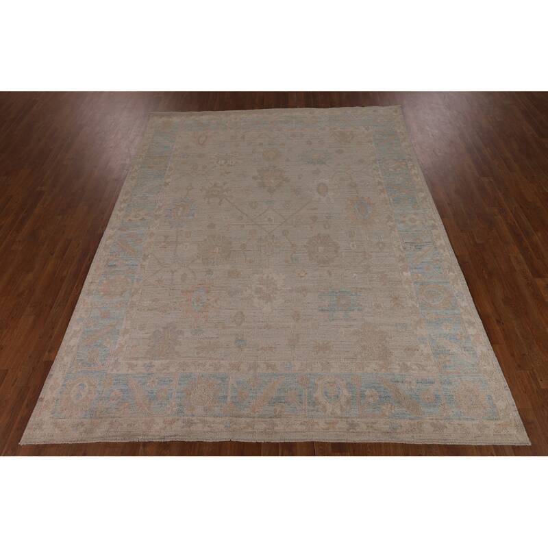 Oushak Turkish Area Rug Handmade Vegetable Dye Wool Carpet - 8'0"x 10'0"