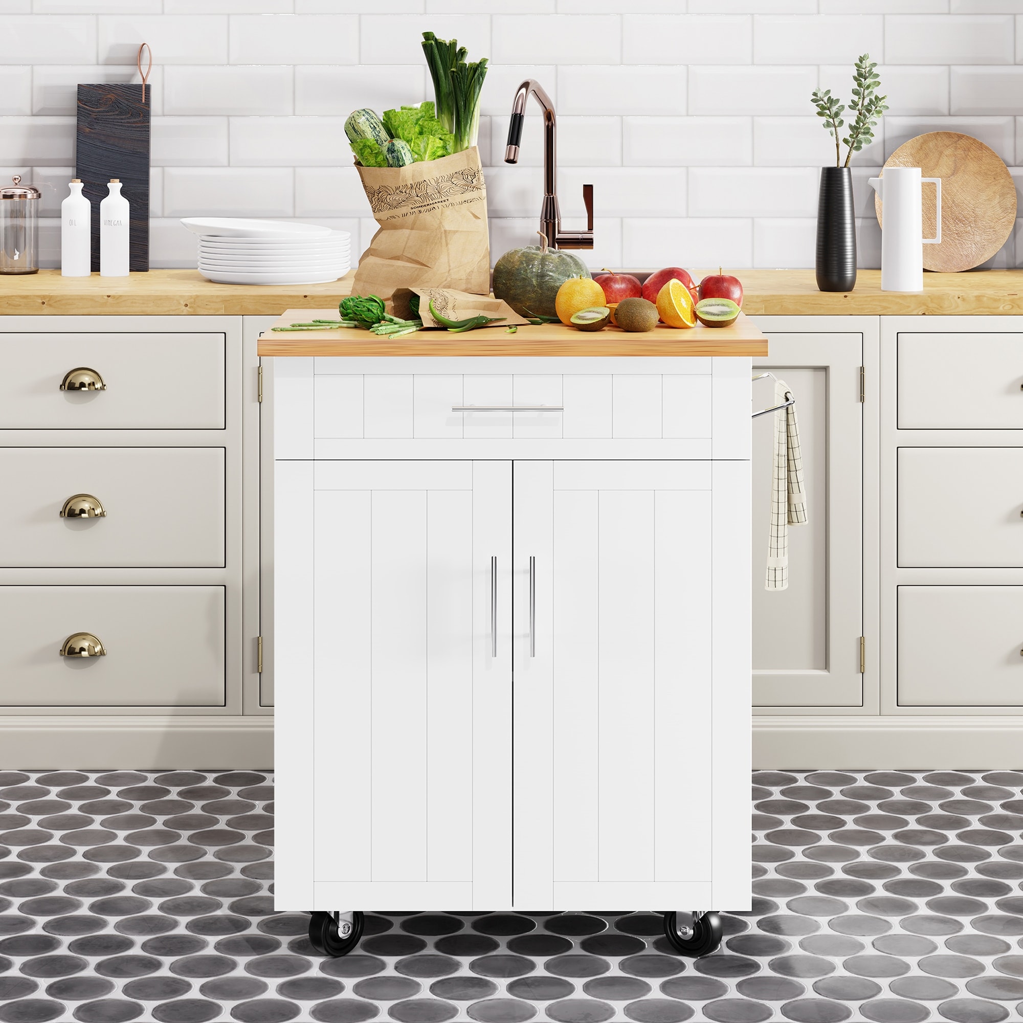 Mid Century Modern Kitchen Islands and Carts Bed Bath Beyond
