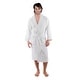 preview thumbnail 8 of 6, Classic White Turkish Cotton Belted Kimono Terry Cloth Bathrobe with 2 Pockets
