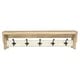 preview thumbnail 3 of 14, Multicolored Wood Farmstyle Coat Rack with Shelf - W: 31.5" x D: 8" x H: 5"