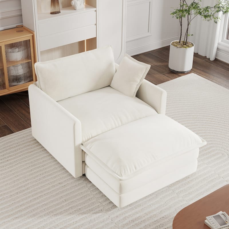 Cloud Chenille Upholstered Modular Sectional Sofa with DIY Combination Design