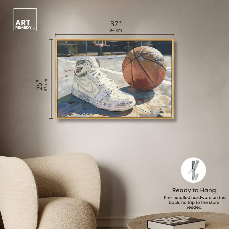 Washed Out Court Canvas by Art Remedy