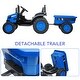 preview thumbnail 14 of 17, 12V Electric Ride-On Tractor for Kids with Trailer, Remote Control, Music, LED Lights, Battery Powered Toy Vehicle