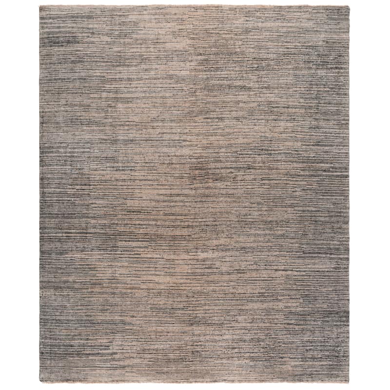 SAFAVIEH Hand-Knotted Izmir Tilina Traditional New Zealand Wool Rug - 6' x 9' - Grey/Gold