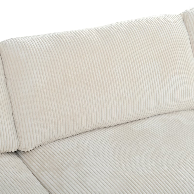97.2" L-Shaped Modular Sectional Sofa with Ottoman (6-Seater)