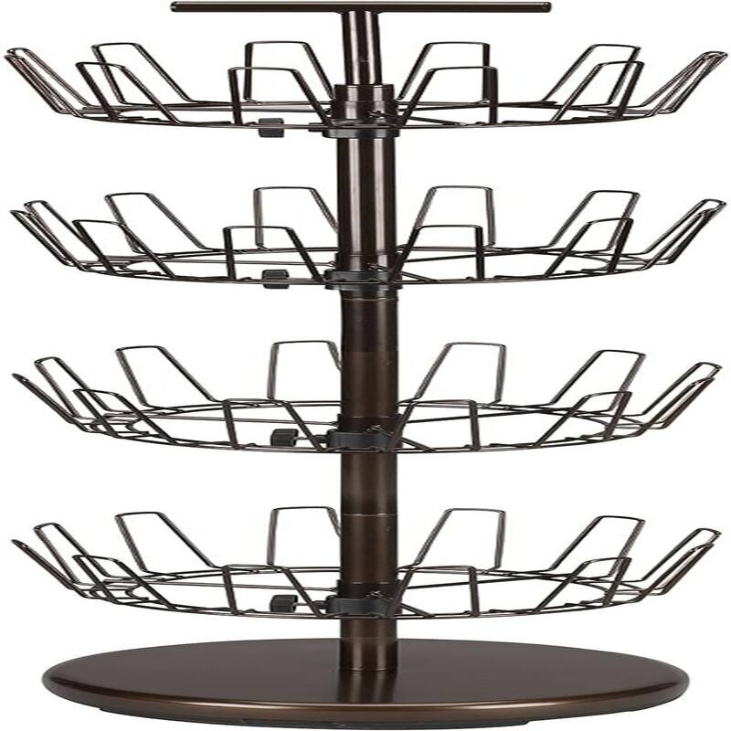 4 Tier Revolving Shoe Tree - 12"D x 12"W x 52"H - Bronze