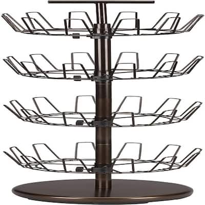 4 Tier Revolving Shoe Tree - 12"D x 12"W x 52"H