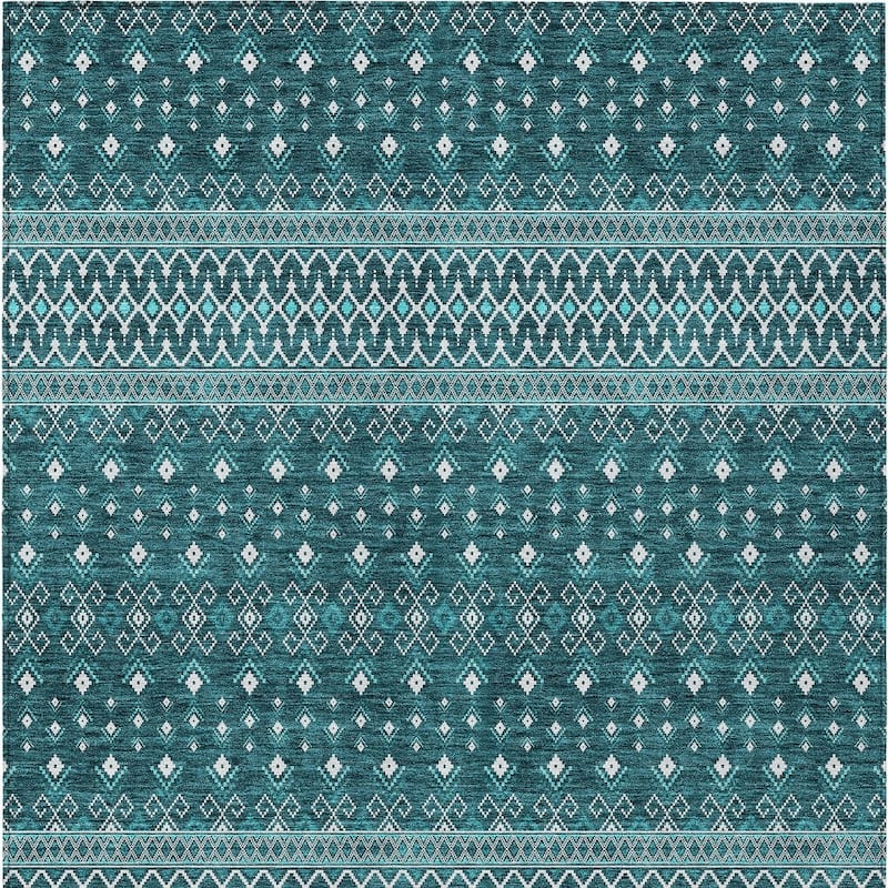 HomeRoots Tribal Transitional Rectangle Outdoor Rug