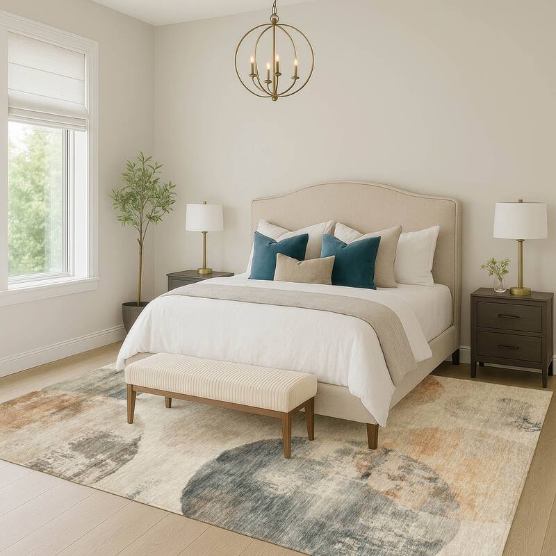 Machine Washable Indoor/ Outdoor Contemporary Micha Chantille Rug