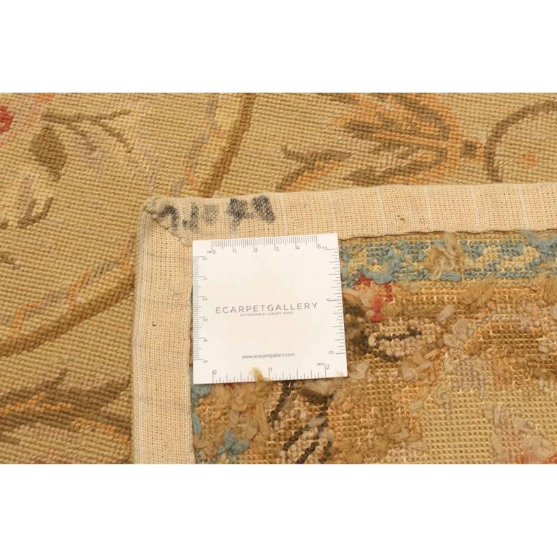 ECARPETGALLERY Flat-Weave Dynasty Khaki Cotton Tapestry Kilim - 2'11 x 4'11