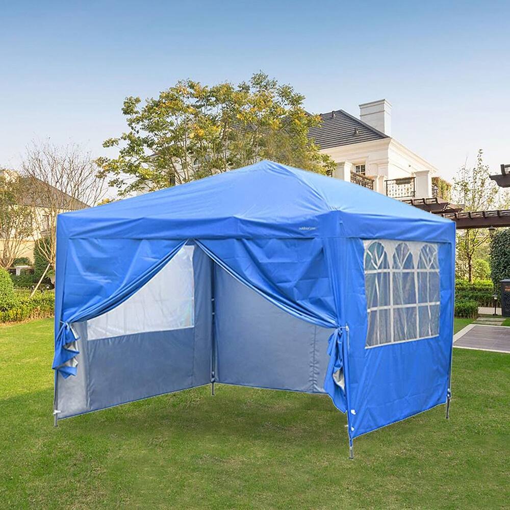 Ainfox 10x10ft Outdoor Pop Up Canopy Tent with 4 Removable Sides and Carrying Bag