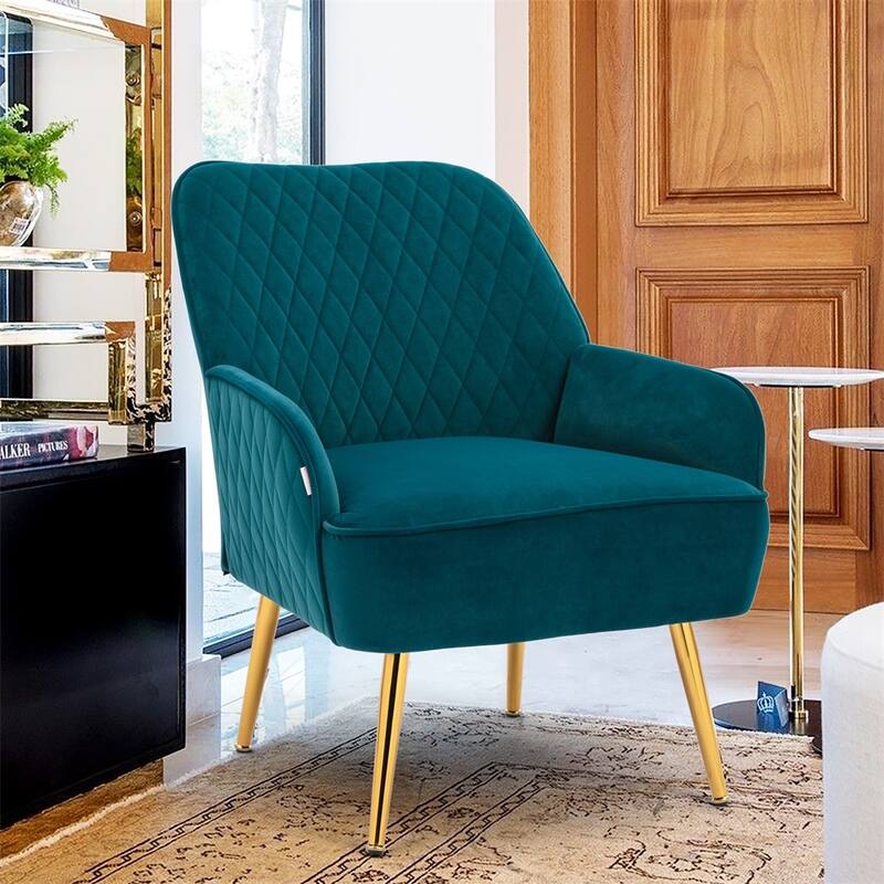 Moda Furnishings Deangelo Mid-century Accent Chair - Teal