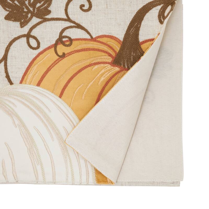 Linen Blend Pumpkins Table Runner - 16"x70"