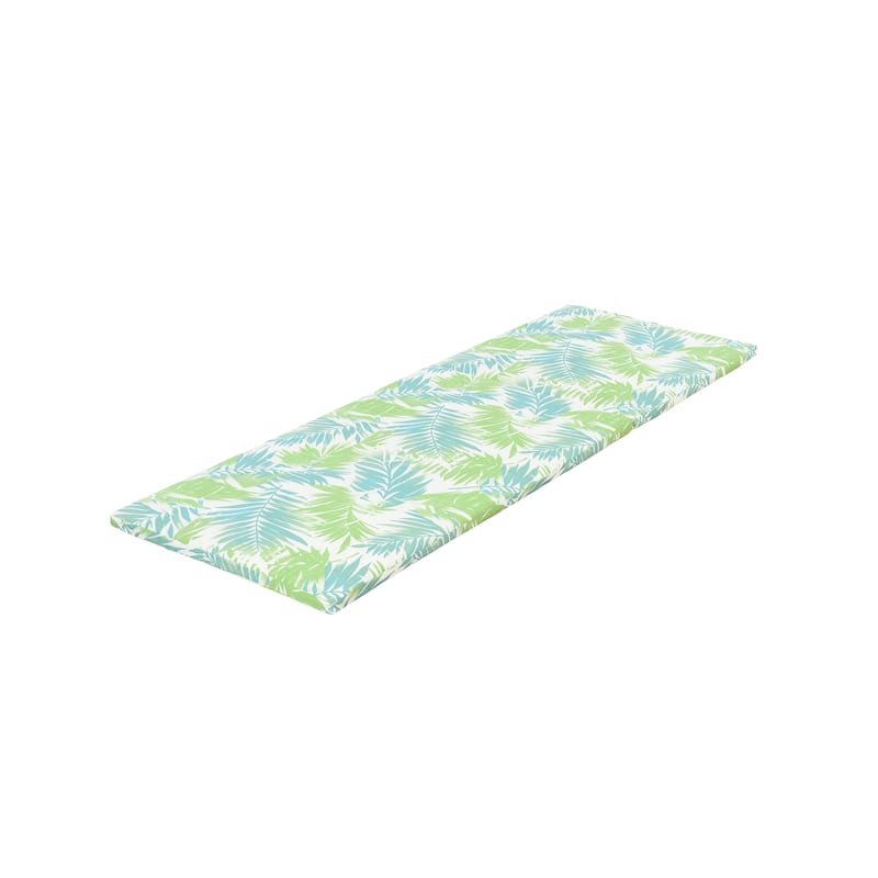 Roomfitters Outdoor Chaise Lounge Cushion with Tropical Leaf Print, Waterproof Recliner Pad for Patio or Poolside
