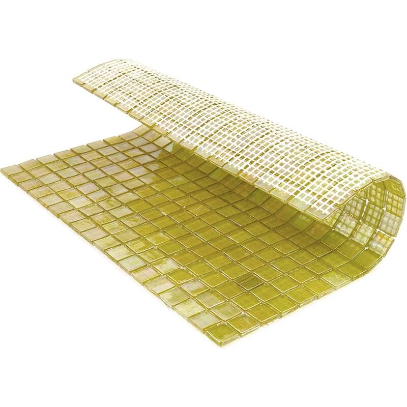 Apollo tile 12" x 12" Skosh Glossy Light Shimmer Beige Glass Tile (18.69 sq ft/case) - 20 Pack