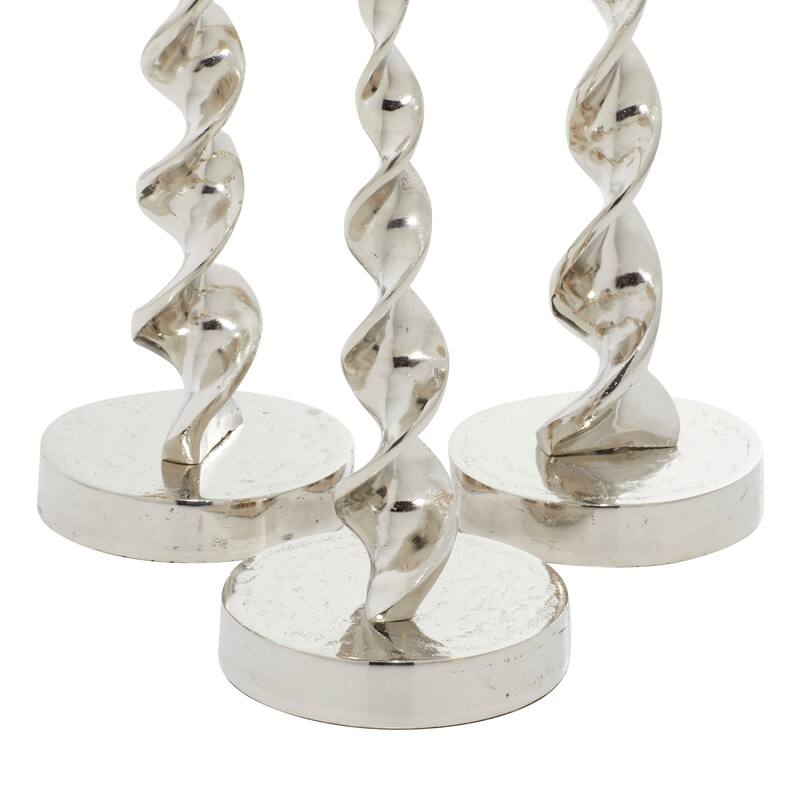 Gold or Silver Coastal Candle Holder (Set of 3) - S/3 S/3 19", 17", 14"H