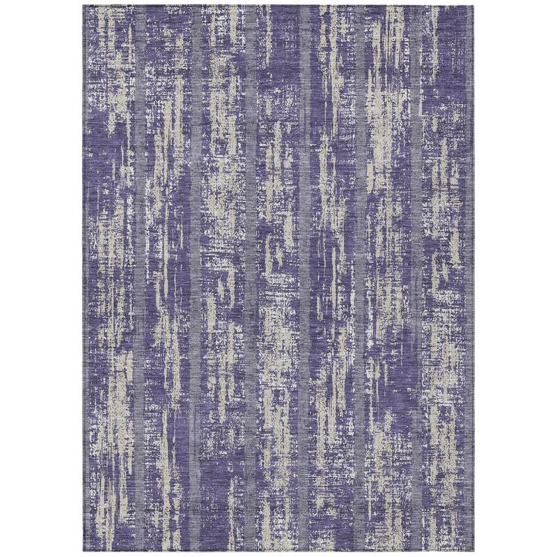 Machine Washable Indoor/ Outdoor Chantille Ombre Stripe Rug
