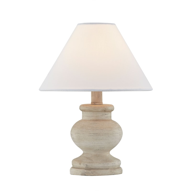 Amos 12" Mini Lamp with Linen Shade, Beige (Set of 2)