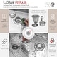 preview thumbnail 8 of 14, STYLISH 28 inch Stainless Steel 16G 60/40 Double Bowl Workstation Kitchen Sink - 28" x 19" x 10"