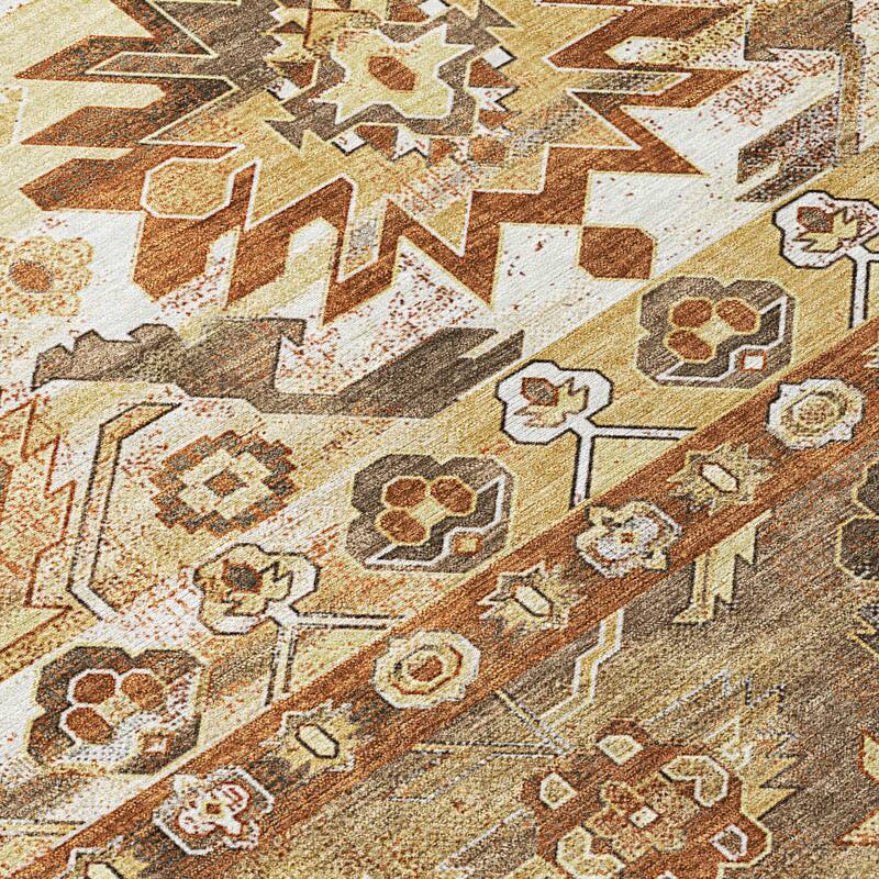 Machine Washable Indoor/ Outdoor Traditional Hudson Chantille Rug