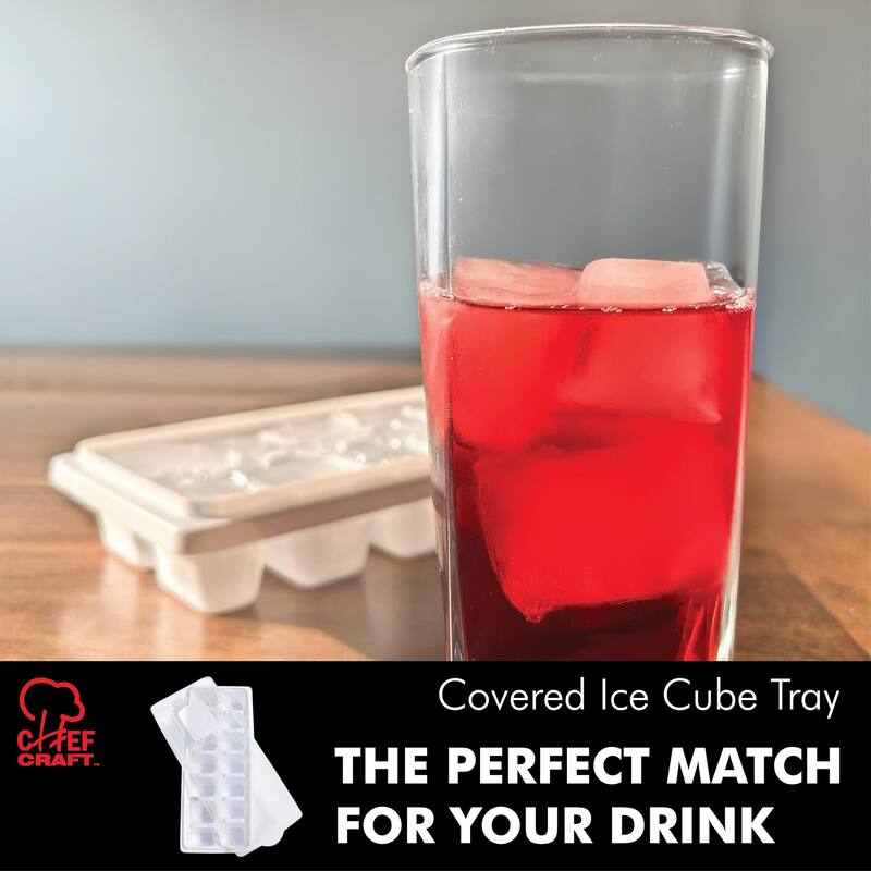 Chef Craft 14-Cube Covered Ice Cube Tray with Easy Fill Lid
