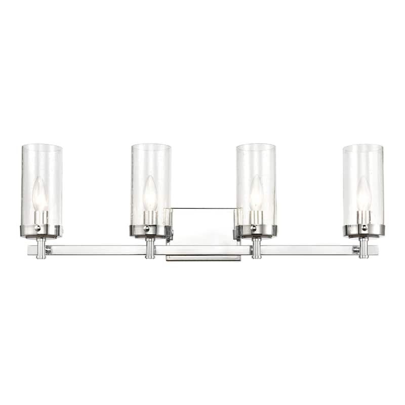 Elk Home Melinda Polished Chrome With Seedy Glass 4 Light Vanity Light
