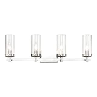 Elk Home Melinda Polished Chrome With Seedy Glass 4 Light Vanity Light