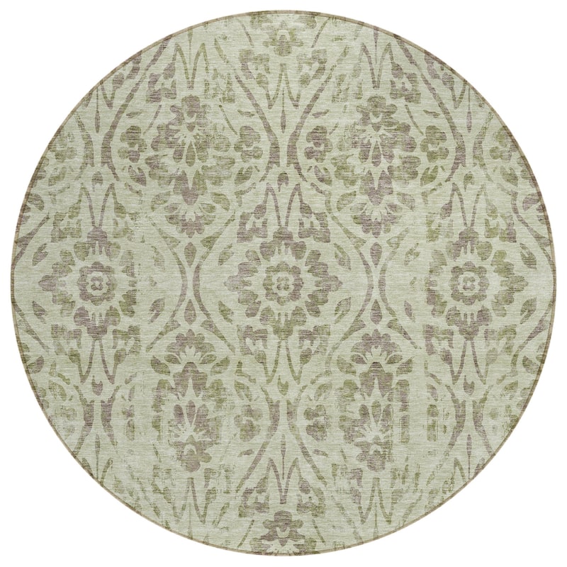 HomeRoots Floral Transitional Rectangle Outdoor Rug