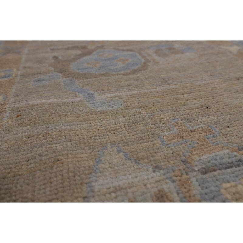 Blues & Grays Oushak Turkish Large Rug Handmade Wool Carpet - 10'1"x 13'11"