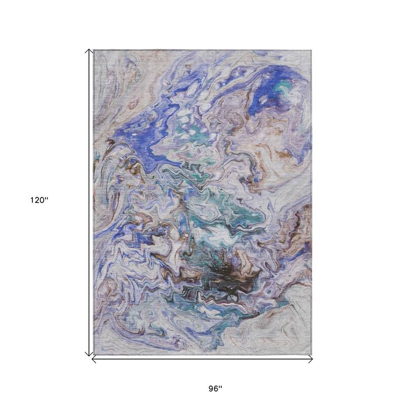 HomeRoots Abstract Transitional Rectangle Outdoor Rug