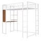 preview thumbnail 7 of 27, Twin Metal Loft Bed with 2 Shelves and one Desk staircase