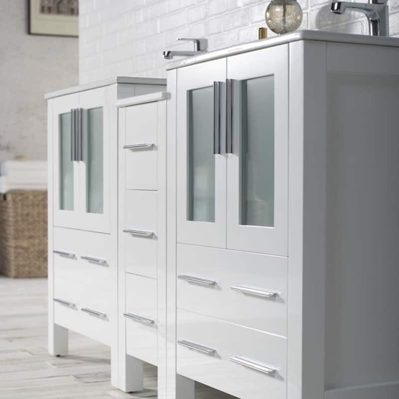 Blossom Sydney 60" Solid Wood Bathroom Vanity Double Sink with Cabinet