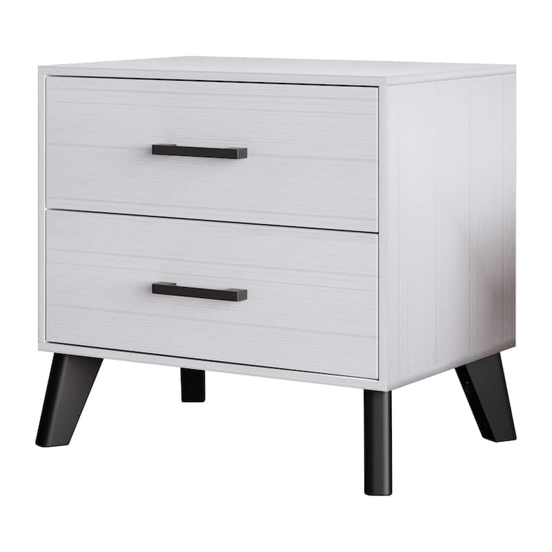 CraftPorch Classic Style 2-Drawers Wooden Nightstand