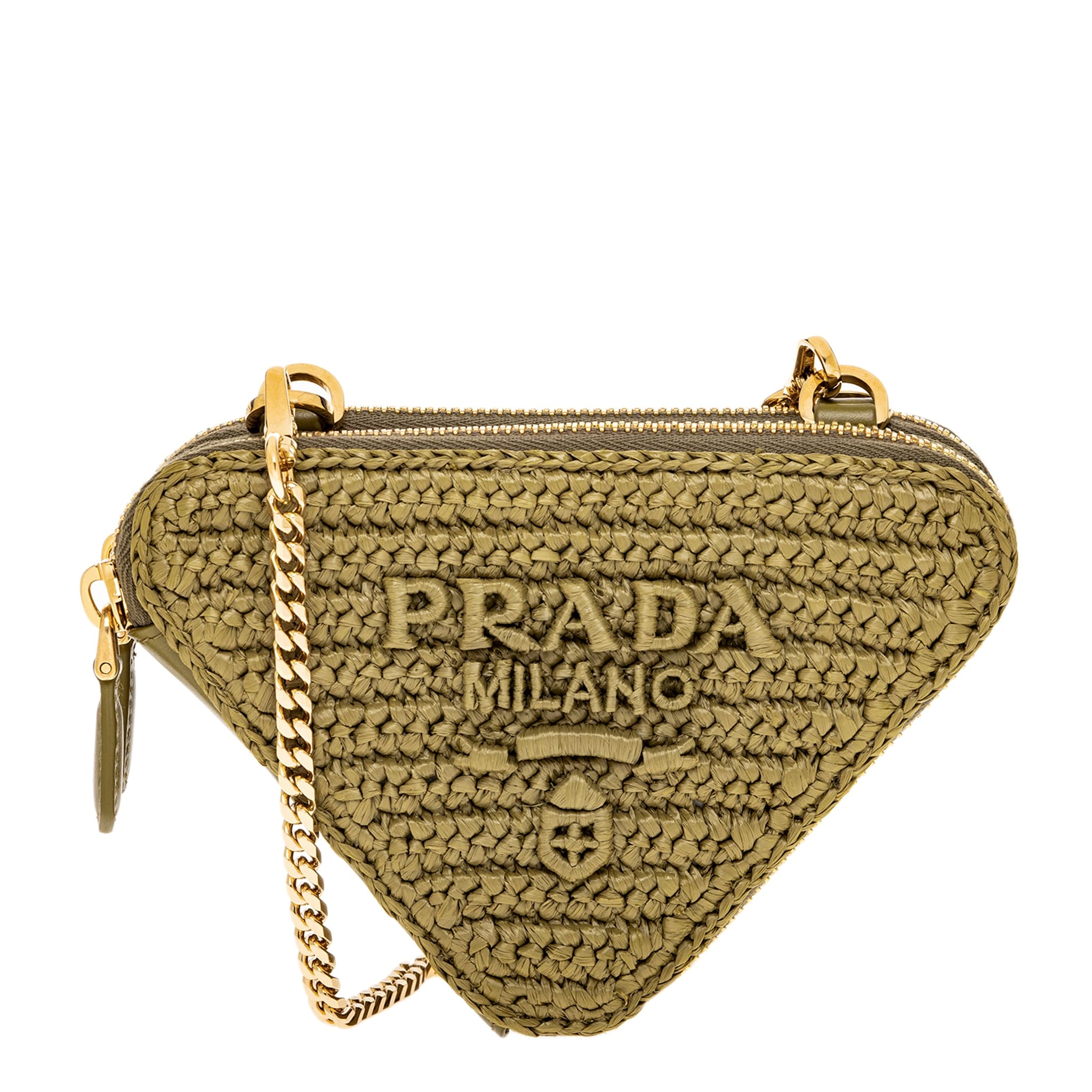 Prada Crochet Triangle Mini Pouch