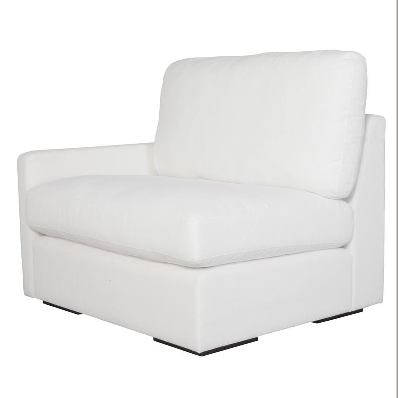 Refuge Solid Modular Left Arm Seat for Sectional Sofa - 43.25" - Arctic White