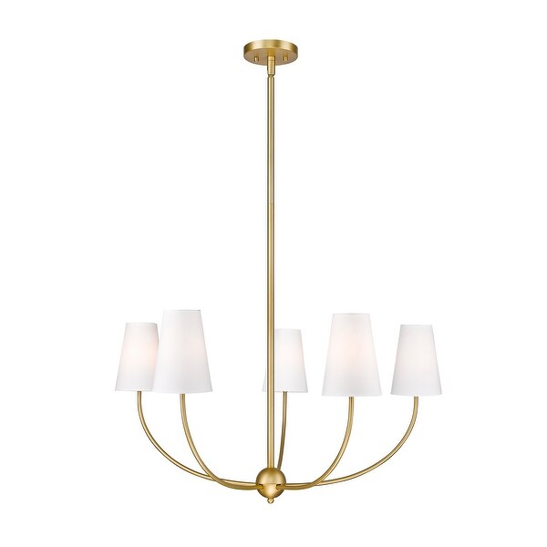 Shannon by Z-Lite 5 Light Chandelier in Rubbed Brass - Bed Bath